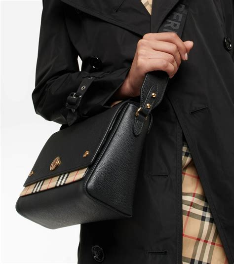 burberry note leather shoulder bag.